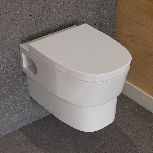 Eago EAGO WD332 Round Modern Wall Mount Dual Flush Toilet Bowl WD332 - main